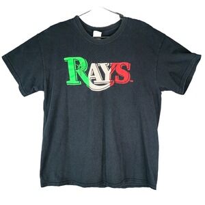 Tampa Bay Rays Graphic T-Shirt Mens L Gray Joe Maddon #70 Gildan Heavy Cotton
